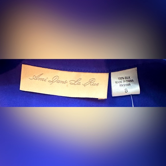 NWT Ami Dans La Rue Sleeveless High/Low Split V Neck Lilac Blue Silk Midi Dress - Picture 5 of 8